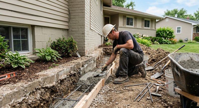 Concrete Footer Pouring